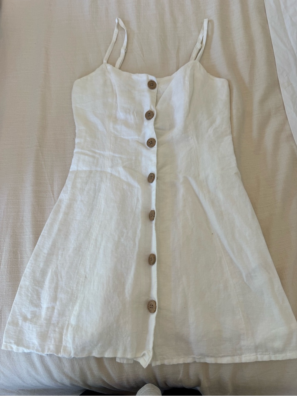 Urban Outfitters Cream Linen Strappy Top